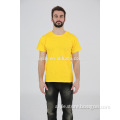 T shirt printers for sale 100% Cotton Short Sleeve Yellow